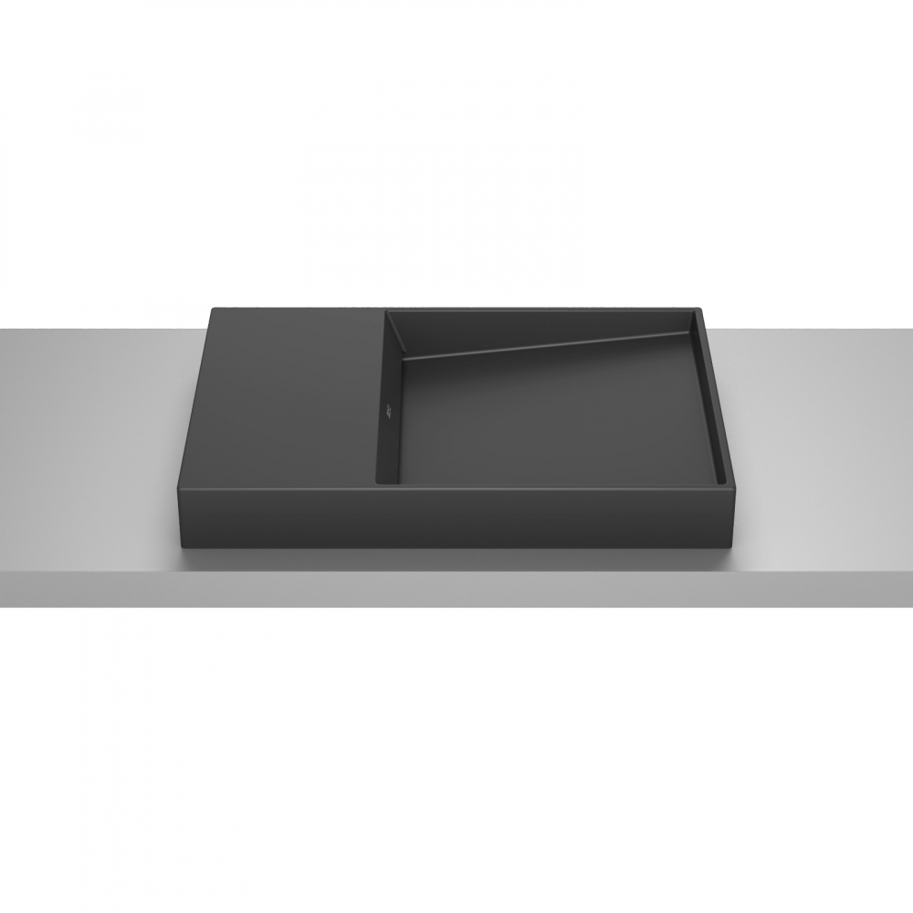 Lavoar pe blat din portelan Dash Horizon 60 cm negru mat Roca [2]