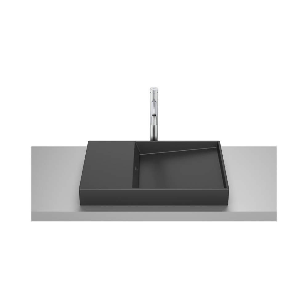 Lavoar pe blat din portelan Dash Horizon 60 cm negru mat Roca [1]