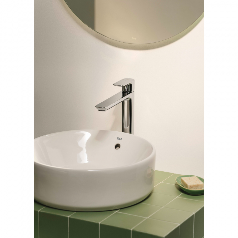 Lavoar pe blat din portelan The Gap rotund 390 x 390 mm alb Roca [5]