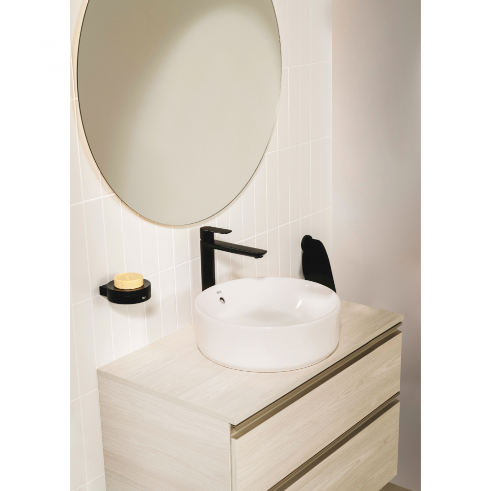 Lavoar pe blat din portelan The Gap rotund 390 x 390 mm alb Roca [4]