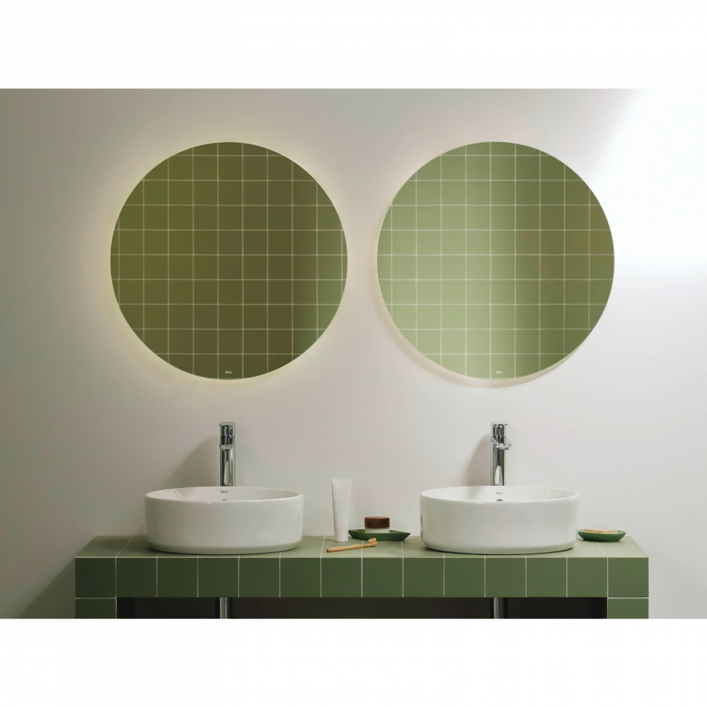 Lavoar pe blat din portelan The Gap rotund 390 x 390 mm alb Roca [2]