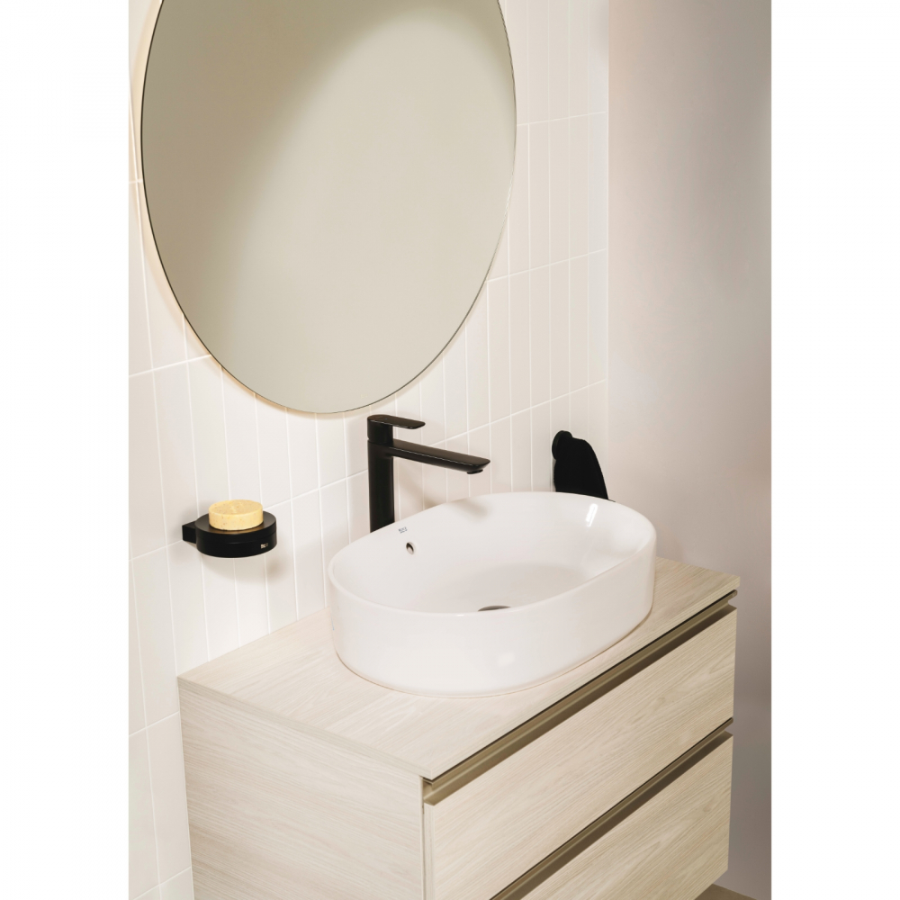 Lavoar pe blat, din portlan The Gap oval 550 x 390 mm alb Roca [2]