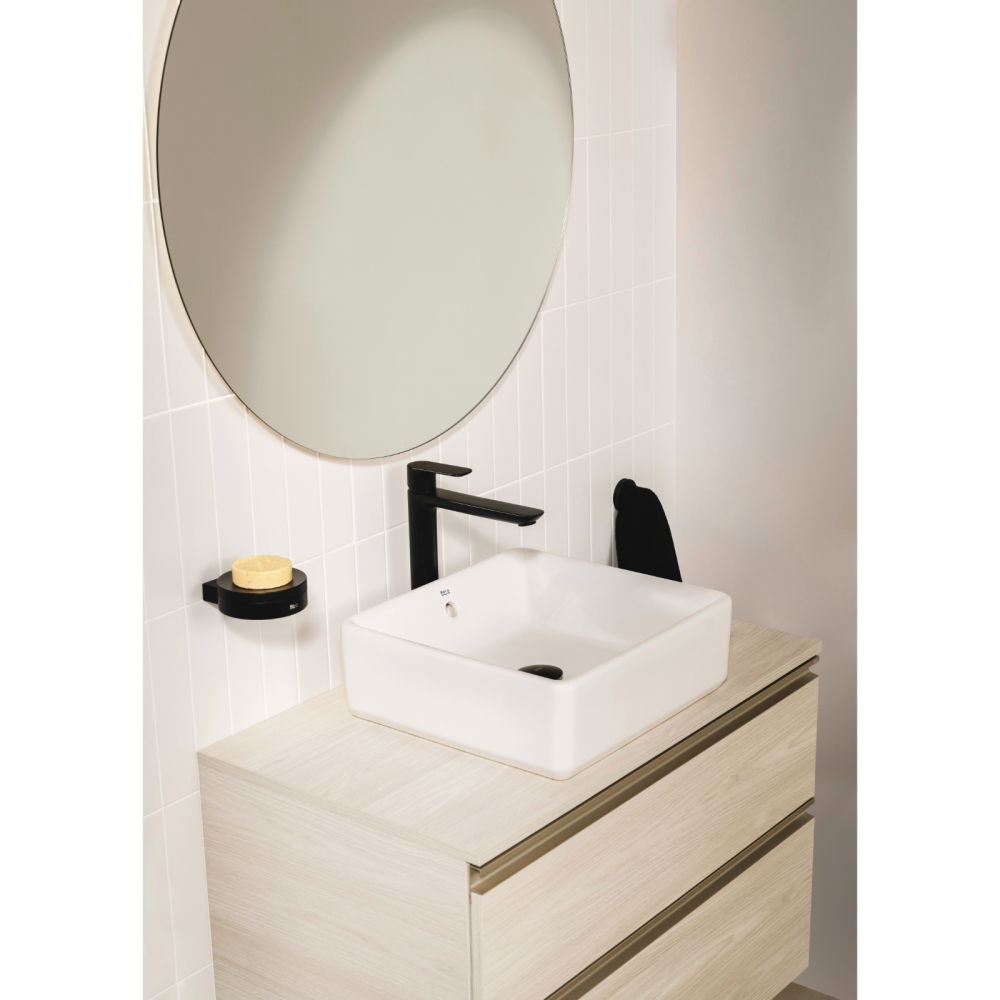 Lavoar pe blat, din portlan The Gap patrat 390 x 370 mm alb Roca [4]