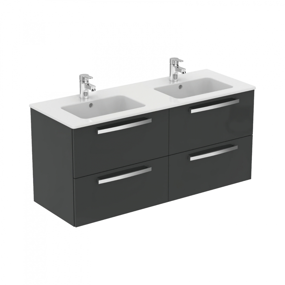 Mobilier TEMPO 1200 mm suspendat 4 sertare gri lucios Ideal Standard [1]