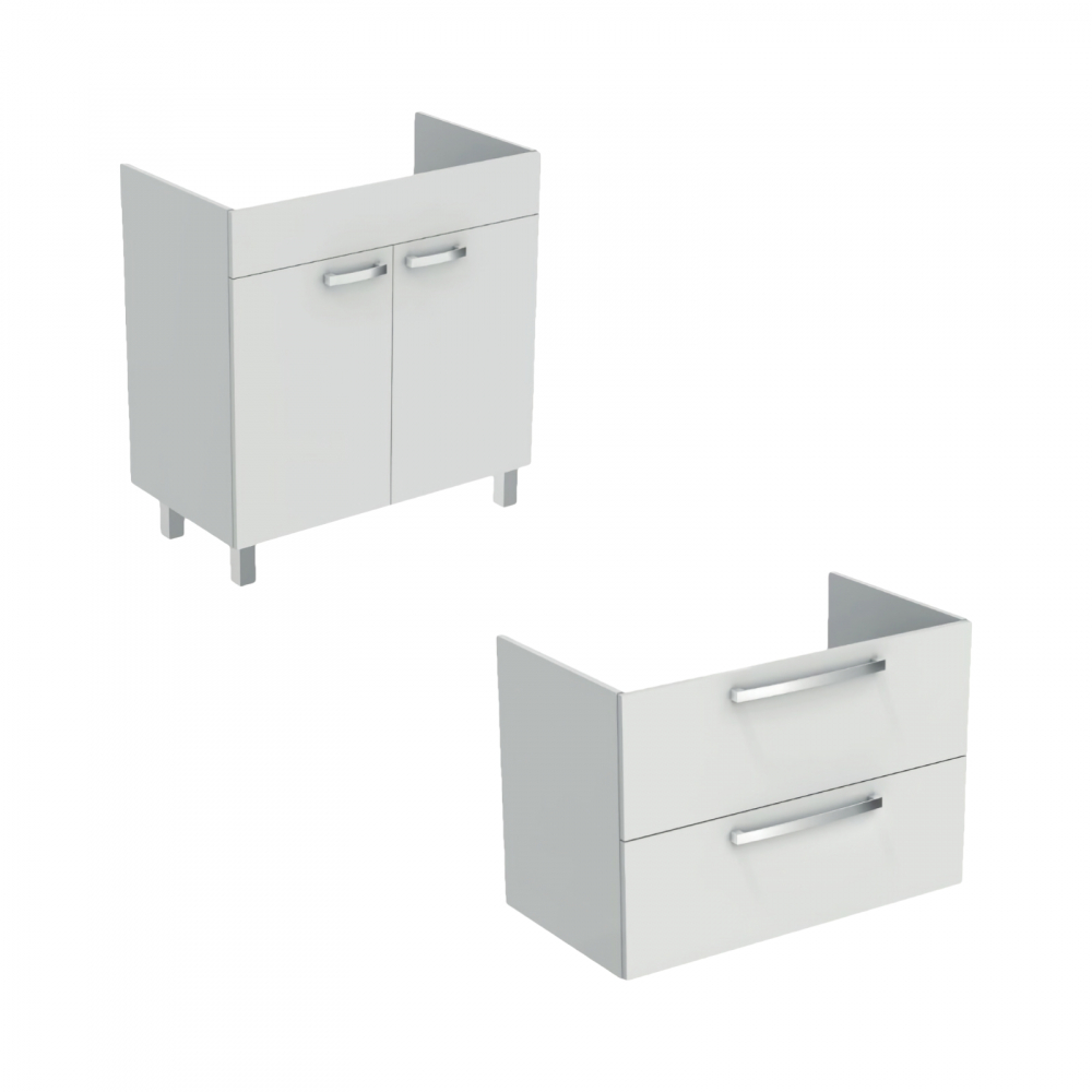 Mobilier TEMPO 800 mm suspendat 2 sertare alb lucios Ideal Standard [3]