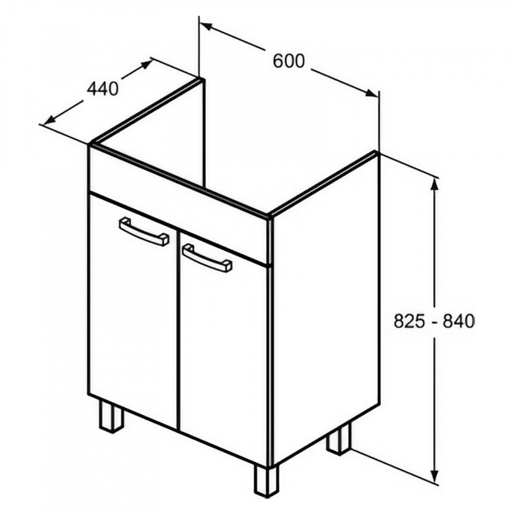 Mobilier TEMPO stativ 2 usi 600 mm alb lucios Ideal Standard [7]