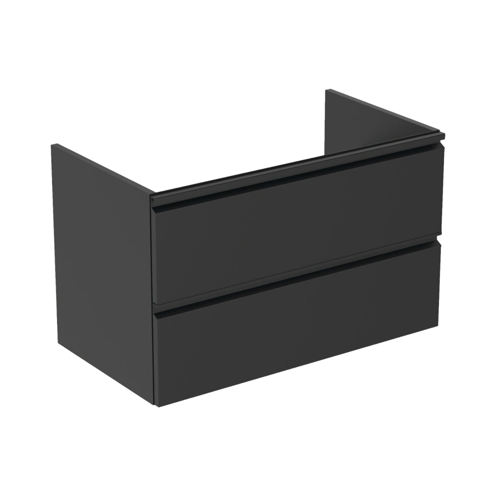 Mobilier TESI 2 sertare negru mat 80 cm Ideal Standard [1]