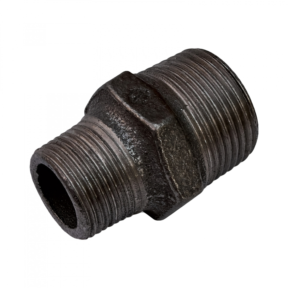 Niplu negru 1/2" filet exterior [1]