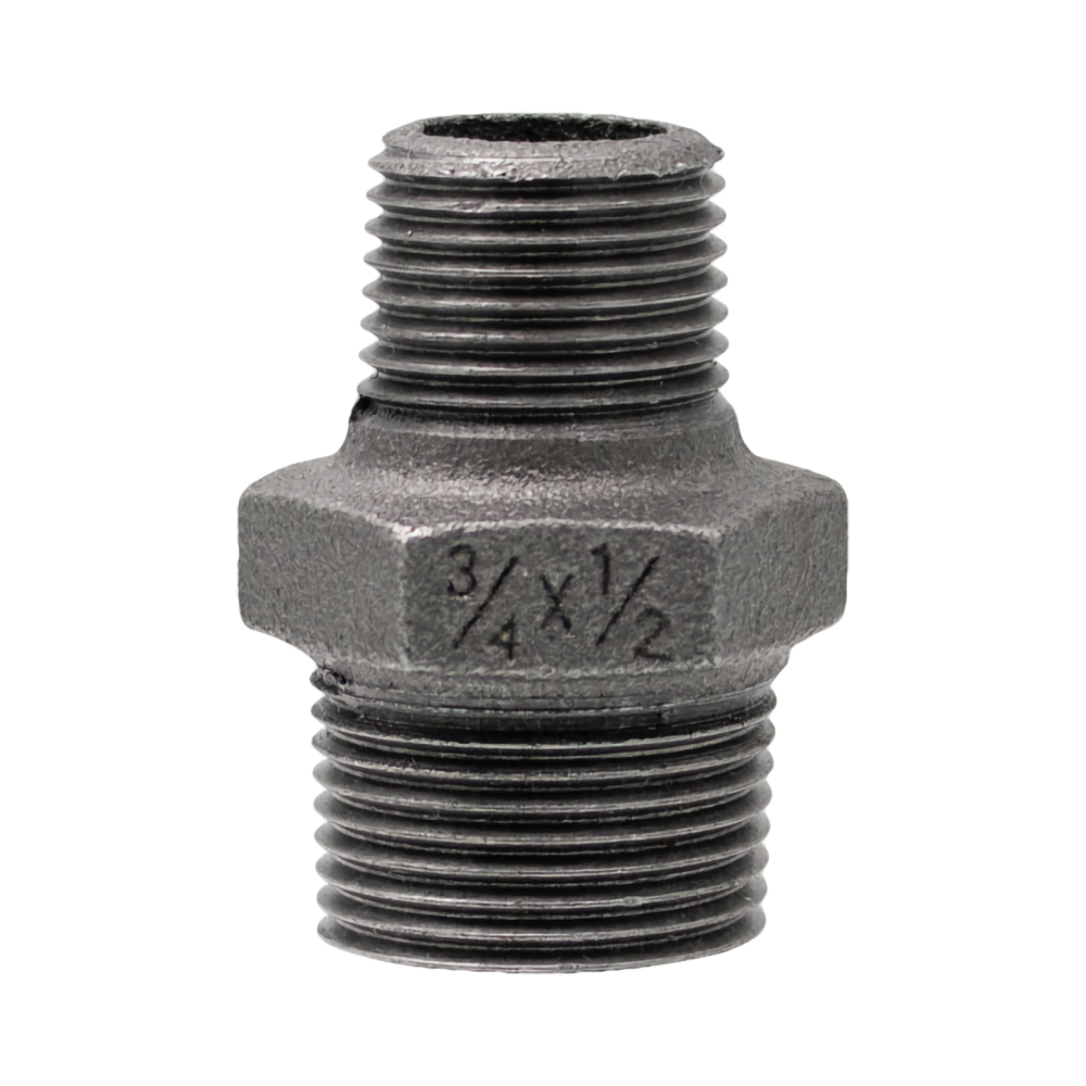 Niplu redus negru 3/4" x 1/2" filet exterior Klass [1]