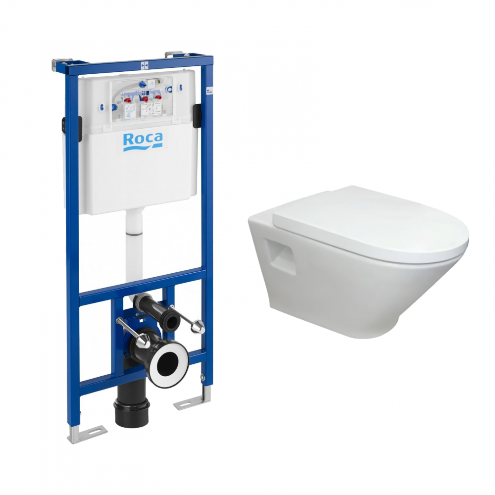 Pachet 5 bucati WC The Gap Round Rimless Roca [1]