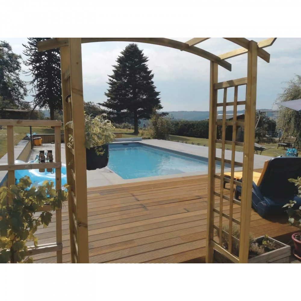 Piscina FAMILY 900/150 constructie clasica + Sistem Complet + Camin Tehnic 900 X 395 X 150 Fibrex [4]