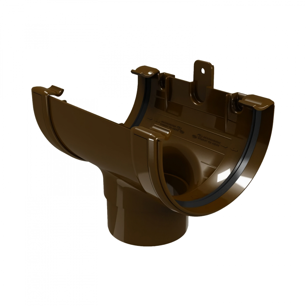 Racord jgheab burlan PVC classic maro [1]
