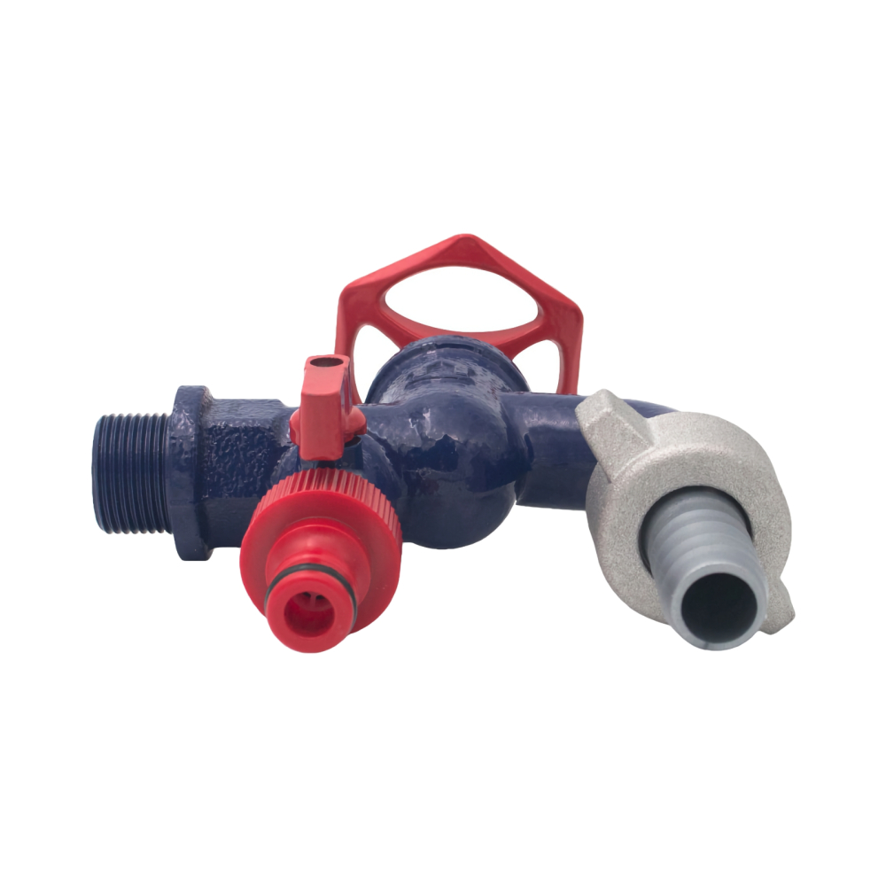 Robinet fonta dublu serviciu cu doua iesiri 3/4" SLK [2]