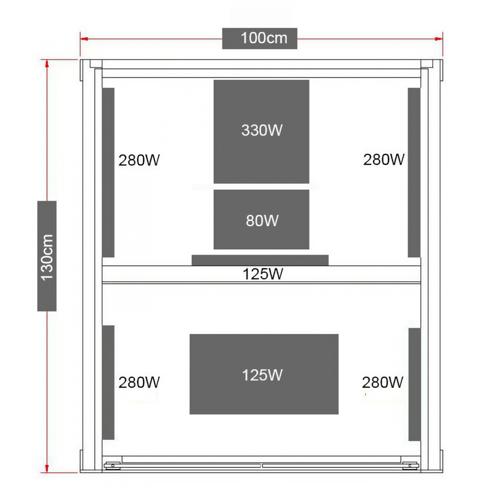Sauna uscata cu incalzitor de carbon-magneziu, 100 x 130 x 195 cm, Carbon 1 Sanotechnik [10]