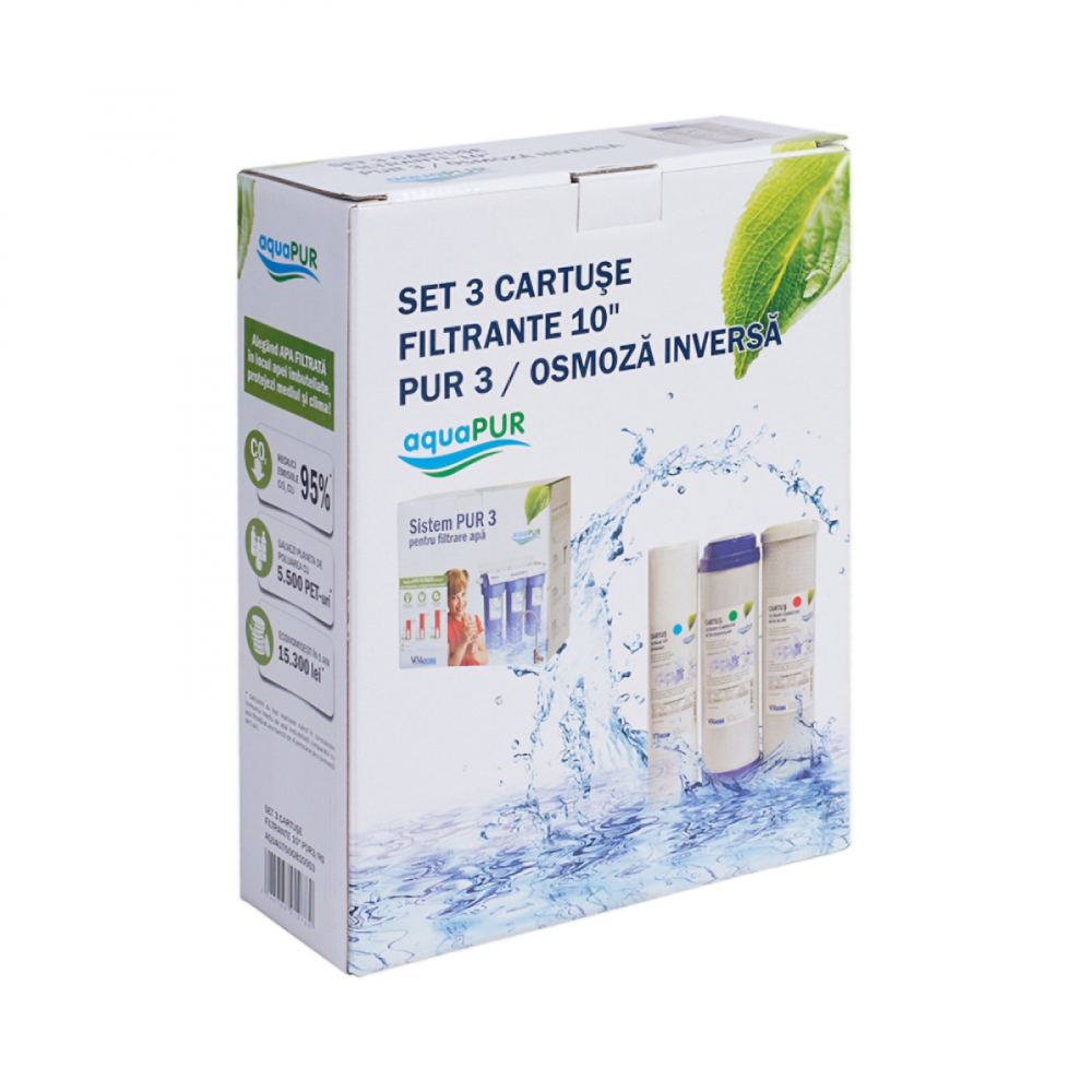 Set 3 cartuse filtrante aquaPUR 10 PUR3/RO Valrom [1]