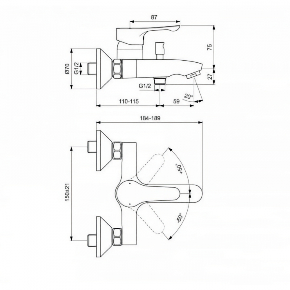 Set cada cu bara ALPHA promo 3 in 1 (BC486AA, BC654AA si B1489AA) Ideal Standard [4]