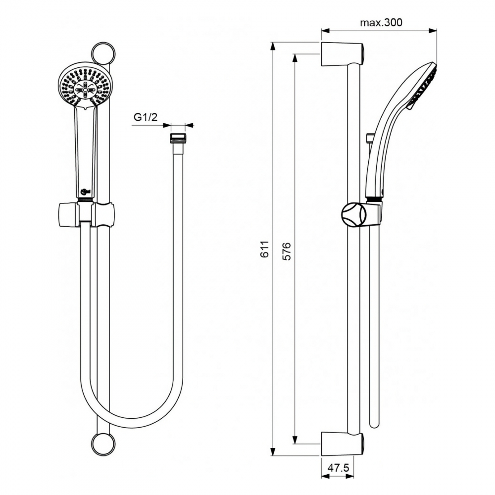Set cada cu bara ALPHA promo 3 in 1 (BC486AA, BC654AA si B1489AA) Ideal Standard [6]