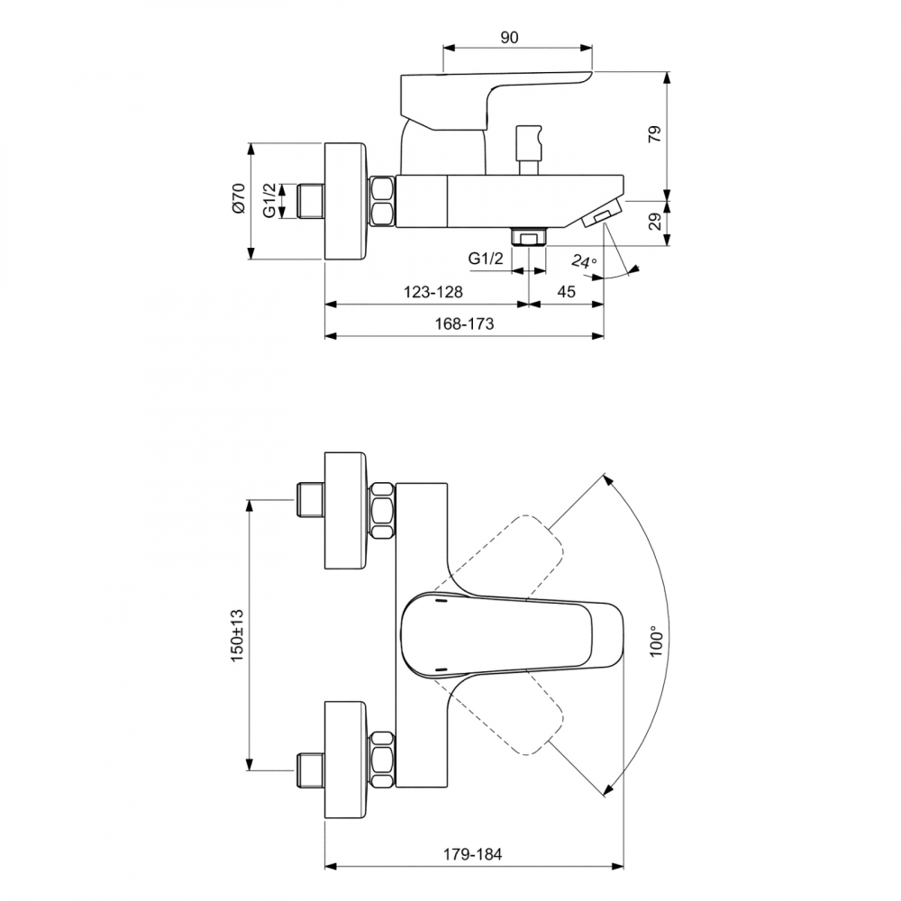 Set cada cu bara CERAPLAN III promo 3 in 1 (BC560AA, B0718AA si B2621AA) Ideal Standard [5]
