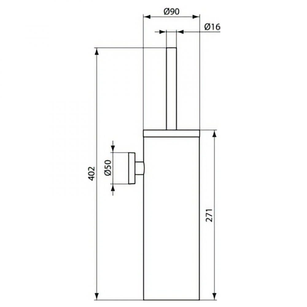 Set perie WC, montaj suspendat crom Iom Ideal Standard [2]