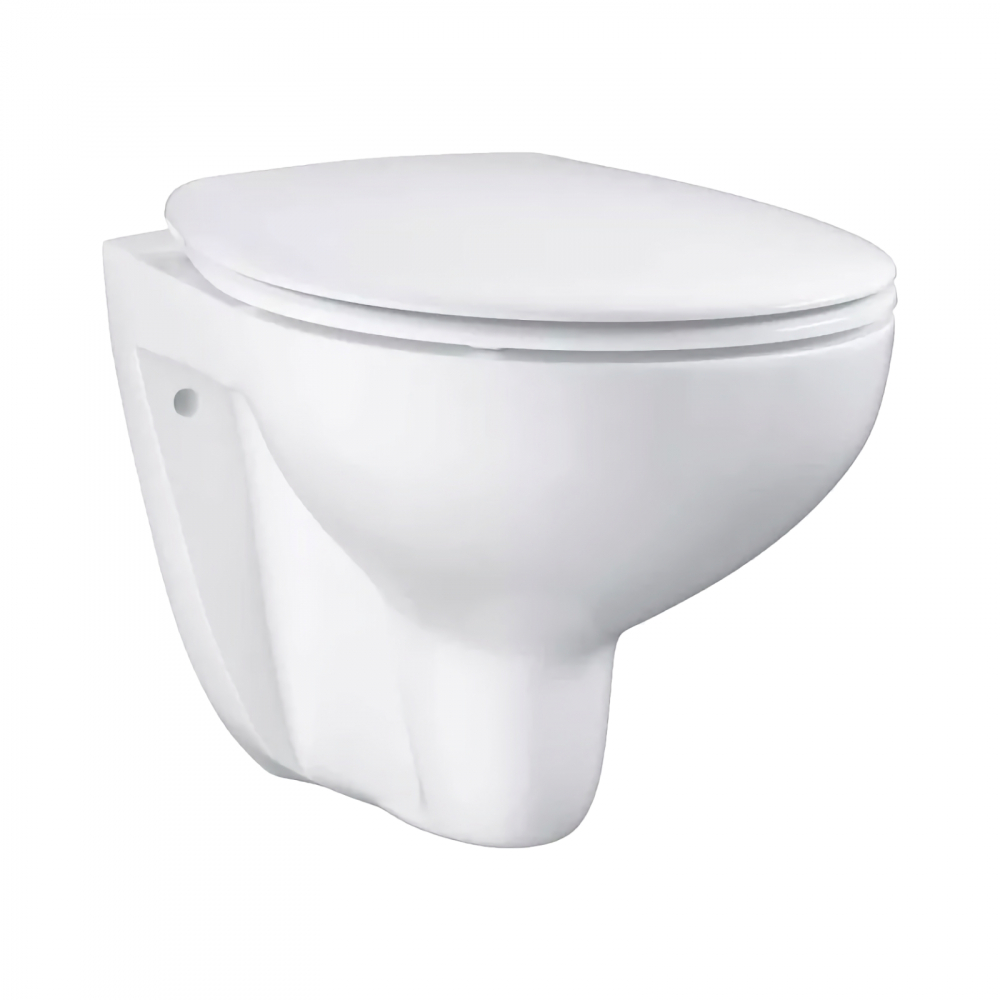 Set vas wc suspendat Grohe Bau Ceramic Rimless 53x37 cm cu capac inchidere lenta [1]