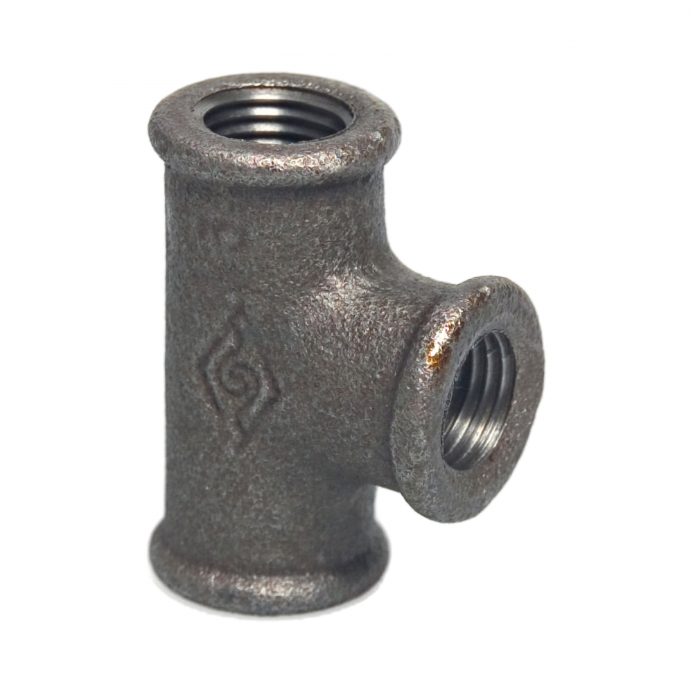Teu 90 grade negru 3/4" filet interior [1]