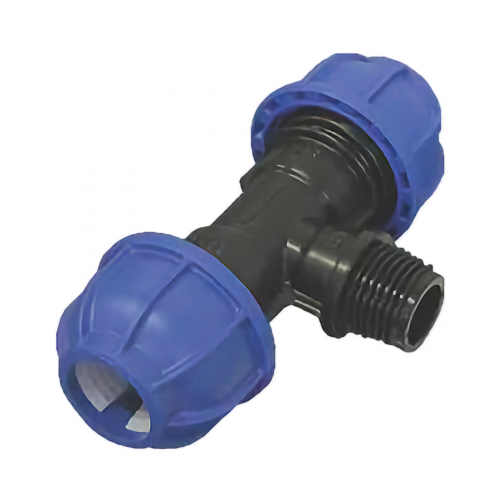 Teu compresiune cu derivatie 20 x 1/2" filet exterior [1]