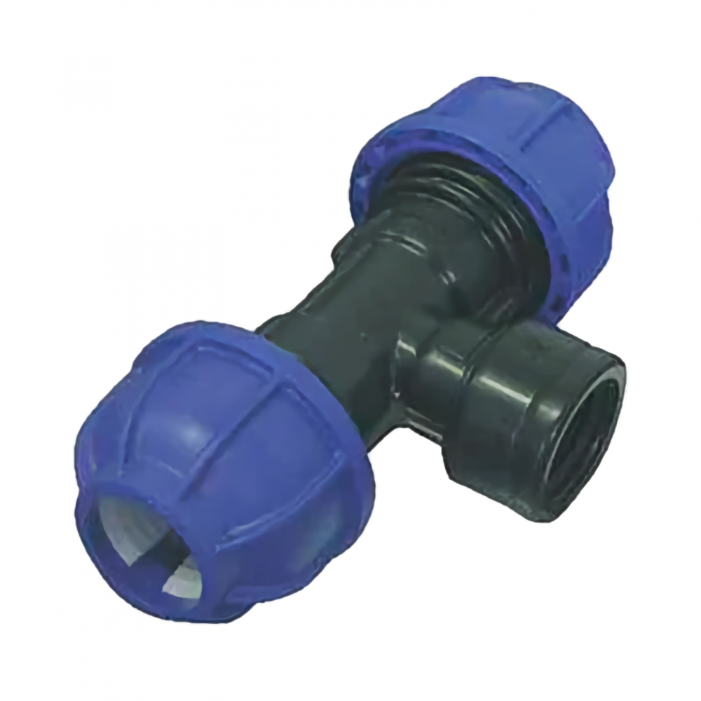 Teu compresiune cu derivatie 20 x 1/2" filet interior [1]