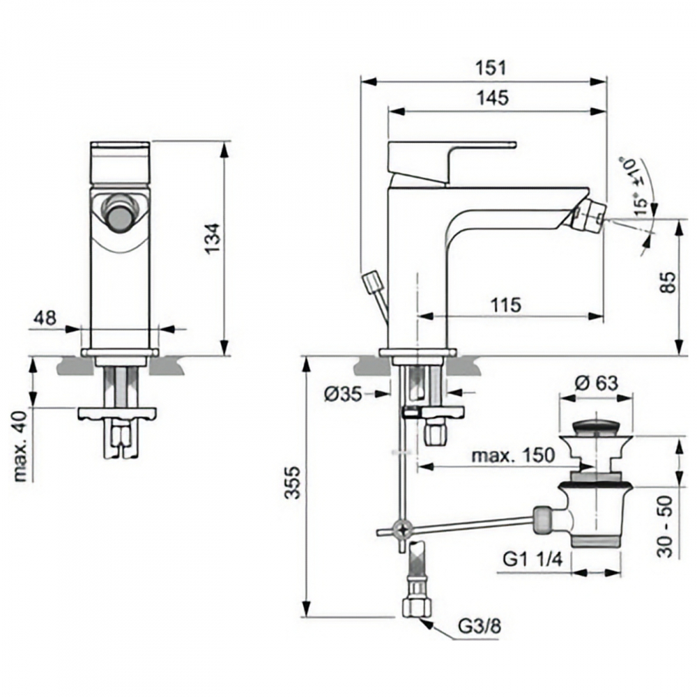 Baterie bideu EDGE Ideal Standard [4]