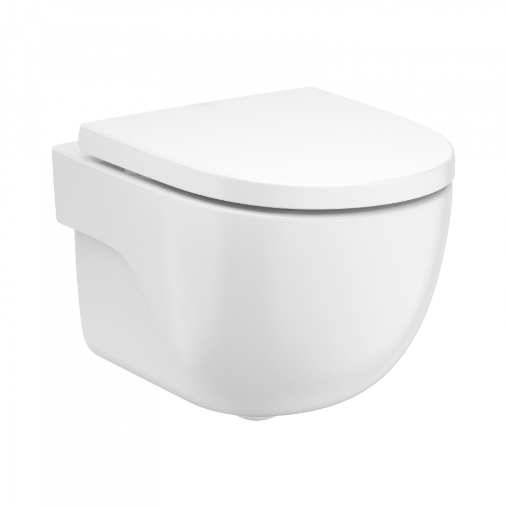 Vas WC compact, suspendat, Rimles, evacuare orizontala Meridian Roca [1]