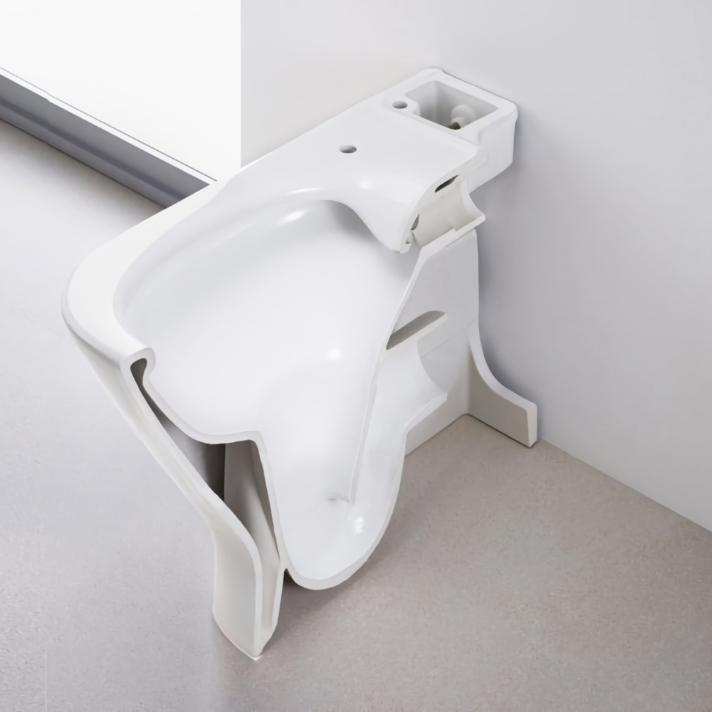 Vas WC Rimless lipit de perete, din portelan, cu evacuare dubla The Gap Roca [4]