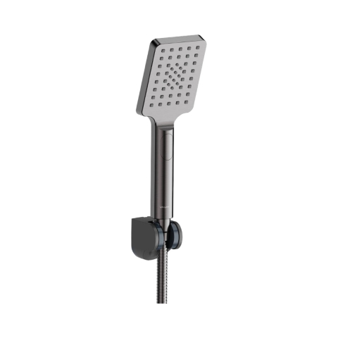 Baterii lavoar - 2432880 - Set para, furtun, suport 3 functii, gri LOFT gun metal VALVEX
