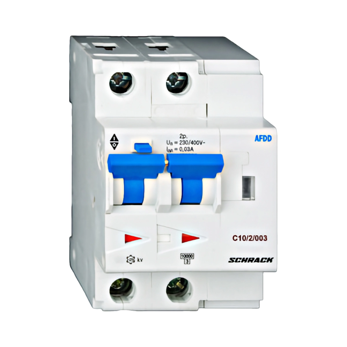 Tablouri electrice, disjunctoare si sigurante - AFDD, SERIA LISA, C 10 A, 2 POLI, 30 MA, TIP AC, 10 KA
