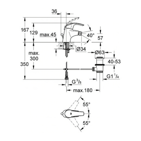 Baterie pentru bideu Eurosmart New Grohe [1]