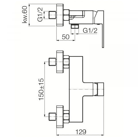 Baterie pentru dus ARS Brushed Gold Valvex [1]