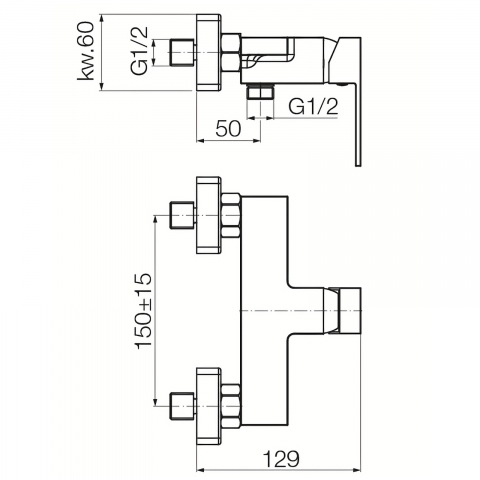 Baterie pentru dus ARS Black Valvex [1]