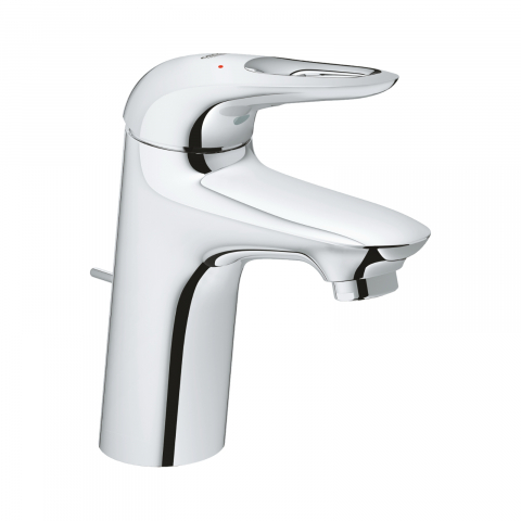 Baterii lavoar - Baterie pentru lavoar Grohe EuroStyle New S-Size, maner loop, ventil pop-up, crom