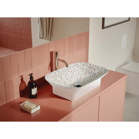 Lavoar pe blat Bathco ASPEN RECTANGULAR TERRAZZO COLORS 580x380x140 mm [1]