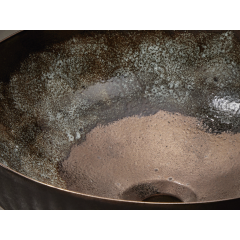Lavoar pe blat Bathco DOBRA BLACK AGED 380x180 mm [2]
