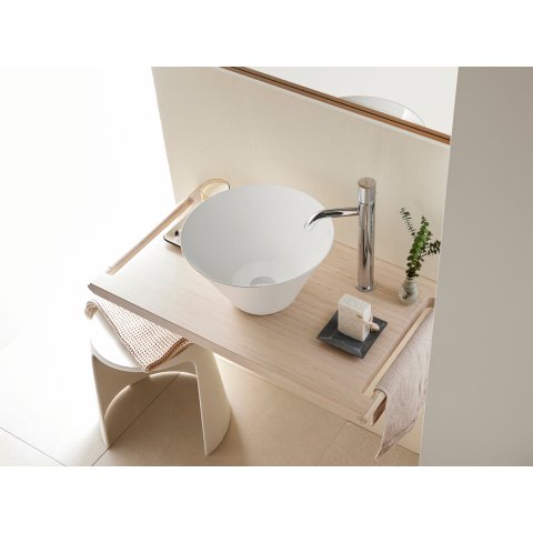 Blat pentru lavoar Bathco MEKONG din bambus 800x450x40 mm [3]