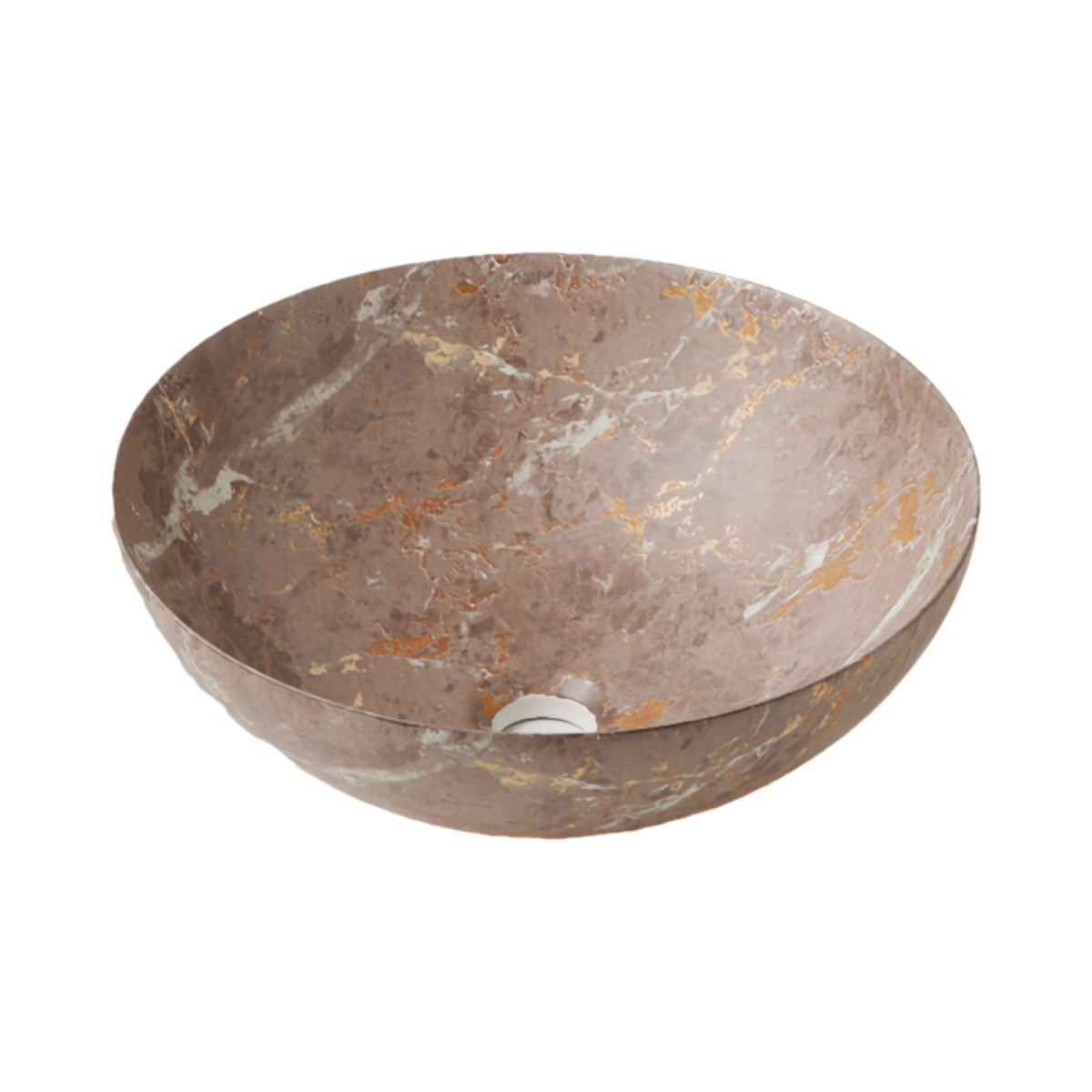 Lavoare pe blat - Lavoar pe blat Bathco New Lys Marmol Grey Gold 400x150 mm - cod 01096