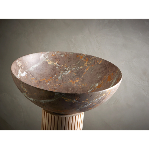 Lavoar pe blat Bathco New Lys Marmol Grey Gold 400x150 mm - cod 01096 [2]