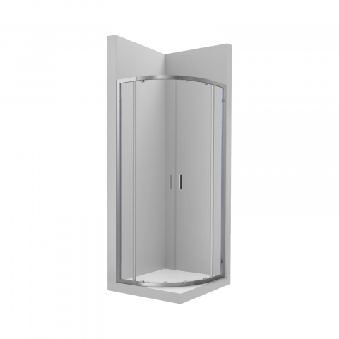Cabine de dus - Cabina de dus semirotunda, cu 2 usi glisante + 2 panouri fixe (R500), nu include cadita de dus, 900 x 1950 mm, Victoria MR Roca