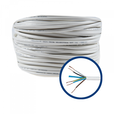 Instalatie electrica - Cablu electric MYYM 5 x 1 mmp, izolatie PVC 100 ml