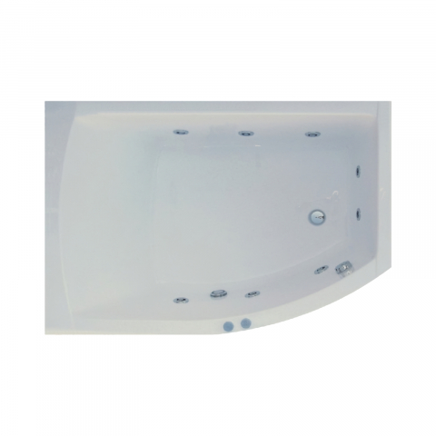 Cazi cu hidromasaj - Cada de baie asimetrica dreapta Hidro 160 x 115 x 80 cm MAGNUS Belform