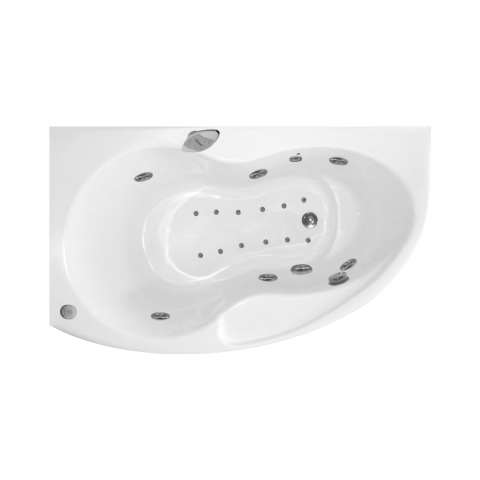 Cazi cu hidromasaj - Cada de baie asimetrica dreapta KONI Duo Tronic 156 x 90 x 50 cm Belform