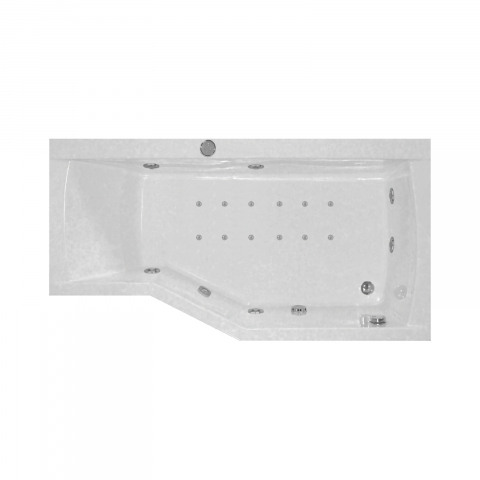 Cazi cu hidromasaj - Cada de baie asimetrica dreapta NOA Duo Light 170 x 90 x 70 cm Belform