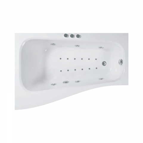 Cazi cu hidromasaj - Cada de baie asimetrica dreapta SENSO Hidro Air 150 x 100 x 70 cm Belform