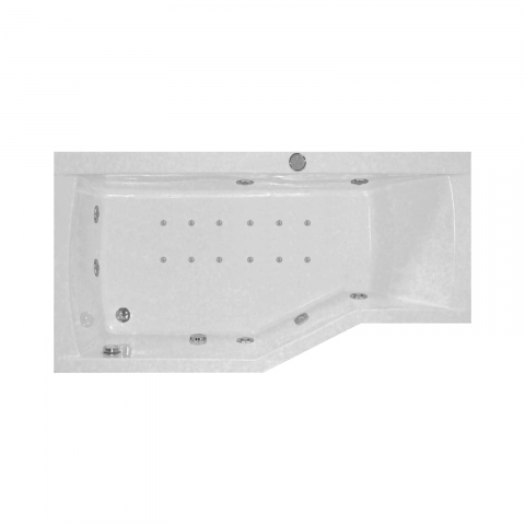 Cazi de baie - Cada de baie asimetrica stanga NOA Duo Light 170 x 90 x 70 cm Belform
