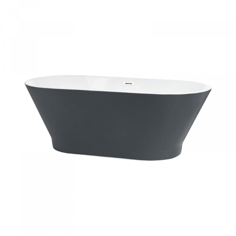 Cazi freestanding - Cada de baie freestanding Oslo, gri antracit 170 x 80 x 60 cm Fibrex