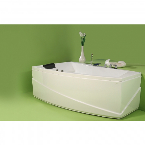 Cada de baie Greta, dreapta, alb 170 x 100 x 45 cm Fibrex [2]